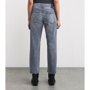 Mother SUPERIOR Bookie Ankle 25 Let’s Ride Black Mid-Rise Straight Leg Jeans